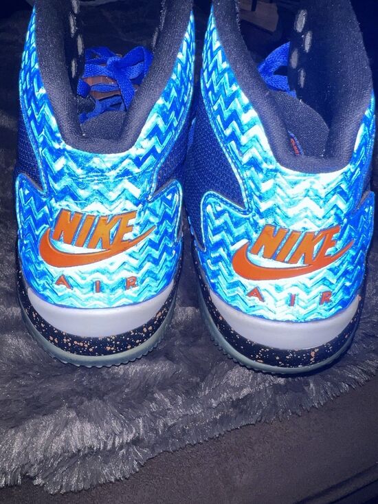 nike air jordan spike forty pe Sneakers mens Sz 12 Knicks Blue Orange High Top main image 5